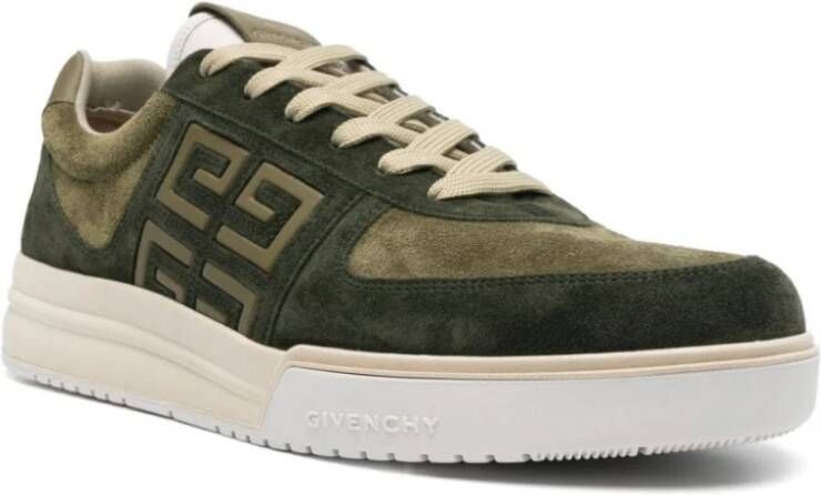 Givenchy Groene Suède Veterschoenen Green Heren