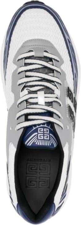 Givenchy Lage Sneakers in Wit en Grijs Blauw Blue Heren