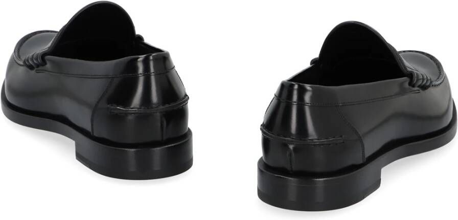 Givenchy Leren Loafers met Ronde Toeline Black Heren