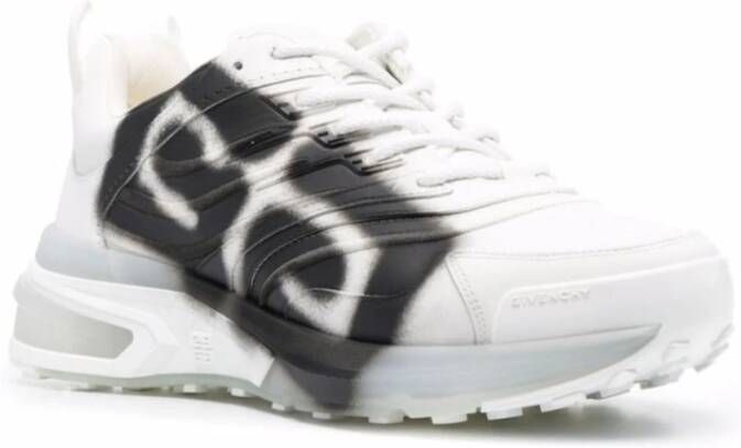 Givenchy Leren sneakers met stoffen details White Dames