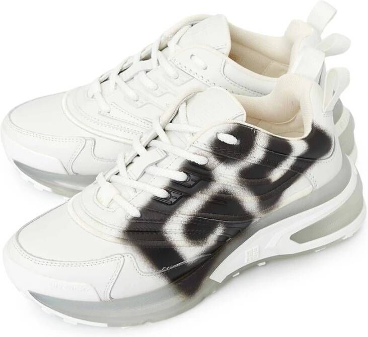 Givenchy Leren sneakers met stoffen details White Dames