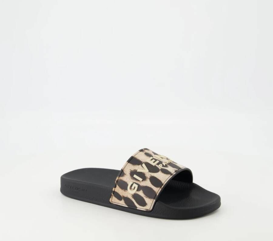 Givenchy Luipaardprint Slippers Stijlvol Comfortabel Vrouwen Black Dames