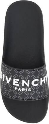 Givenchy Monogram Slip-On Sandalen met Platte Zool Black Heren