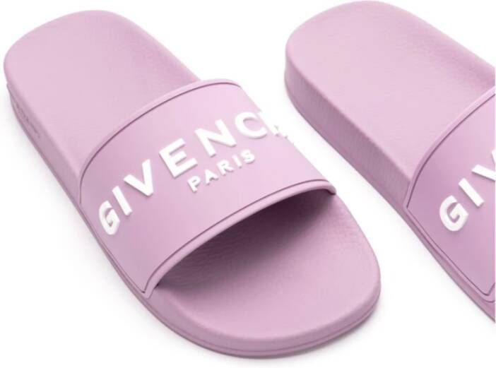 Givenchy Orchidee Paarse Platte Zool Sandalen Purple Dames