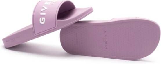 Givenchy Orchidee Paarse Platte Zool Sandalen Purple Dames