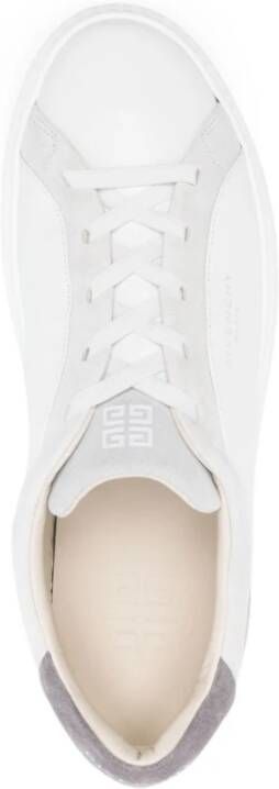 Givenchy Platte Suède Veterschoenen White Heren