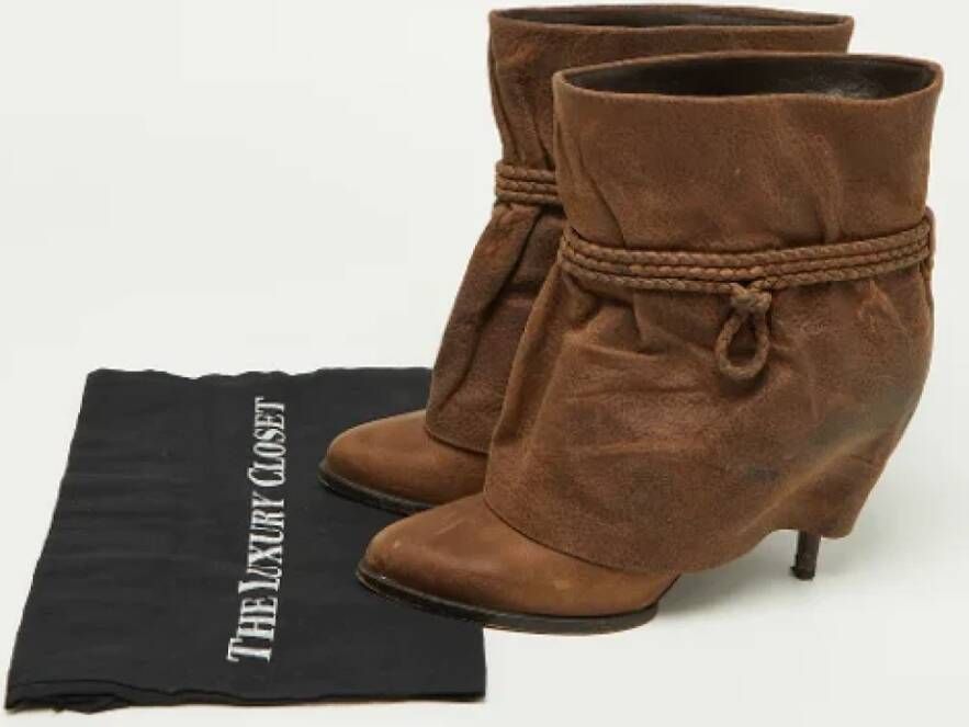 Givenchy Pre-owned Leather boots Brown Dames