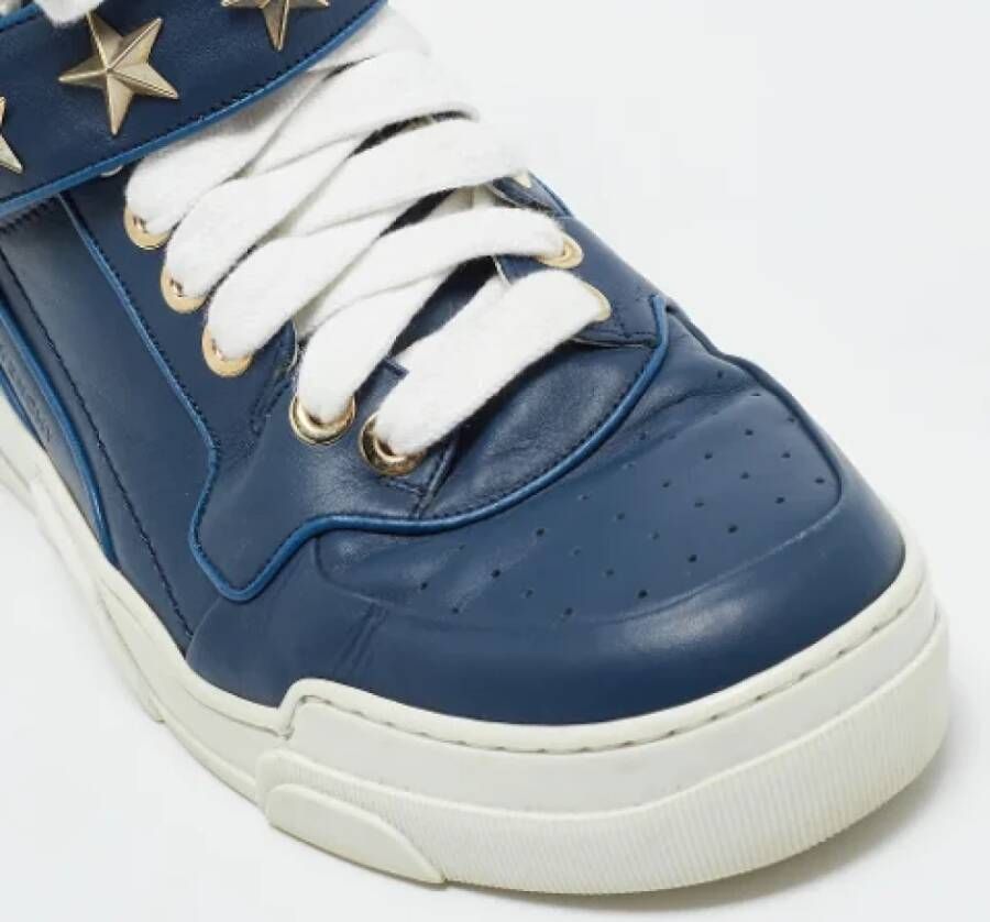 Givenchy Pre-owned Leather sneakers Blue Heren