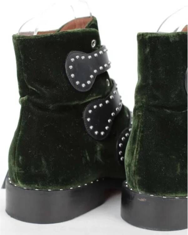 Givenchy Pre-owned Velvet boots Green Dames