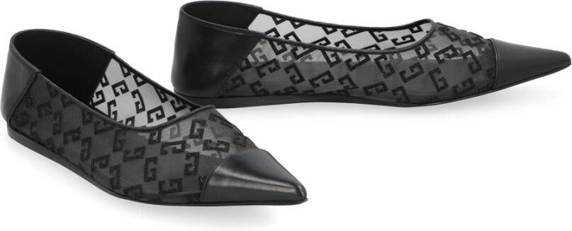 Givenchy Puntige Ballet Flats met Logo Details Black Dames