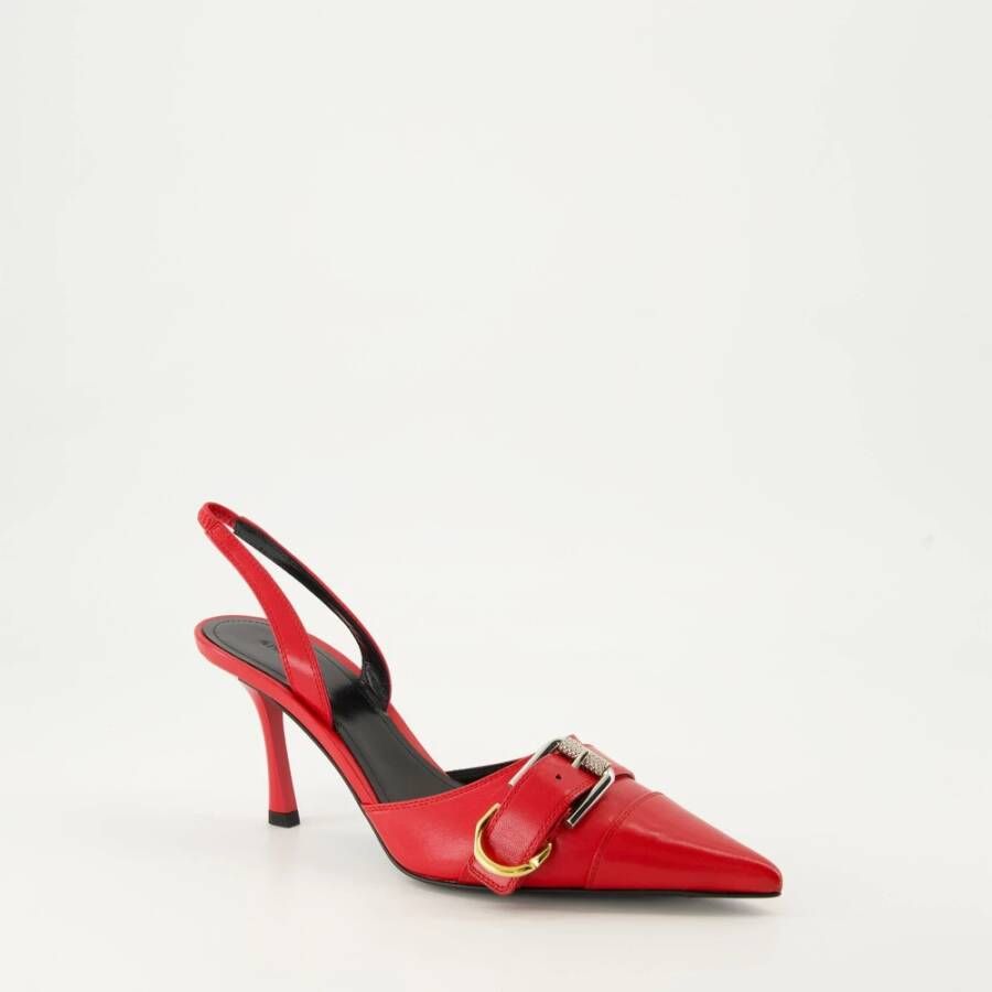 Givenchy Rode leren puntige neus hakken Red Dames