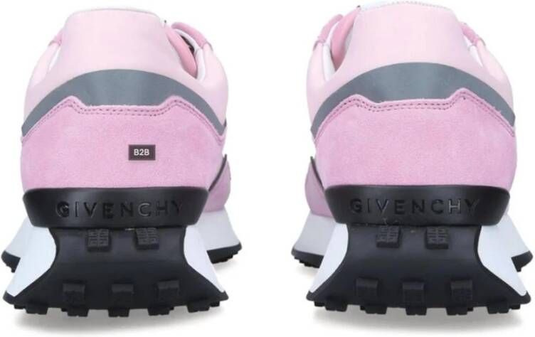 Givenchy Roze Geborduurde Leren Sneaker Pink Heren