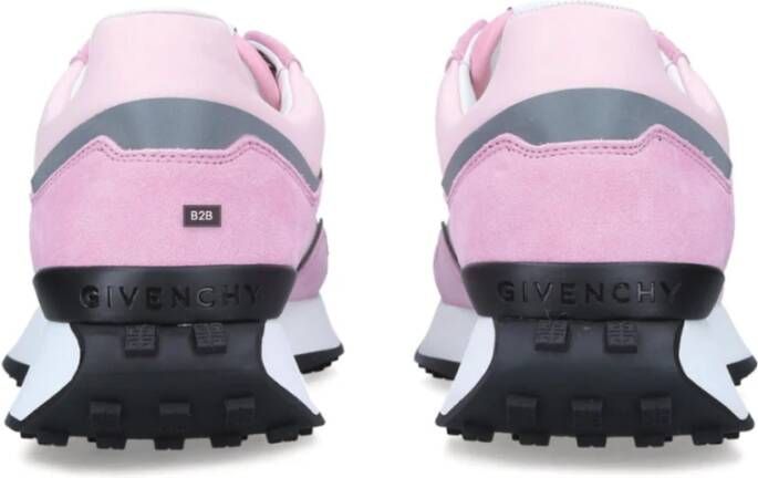 Givenchy Roze Suède Sneakers met Stoffen Details Pink Dames