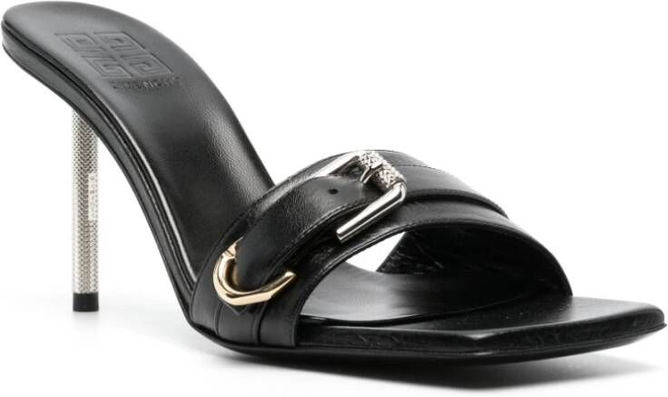 Givenchy Elegante Zwarte Hoge Sandalen met Bandjes Zwart Dames