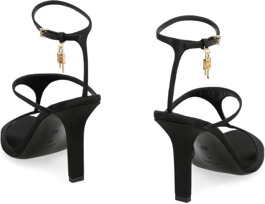 Givenchy Satijnen sandalen met verstelbare enkelband Black Dames