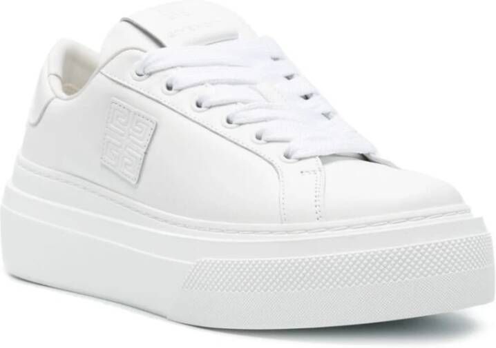 Givenchy Witte Sneakers met Blauwe Accenten White Dames
