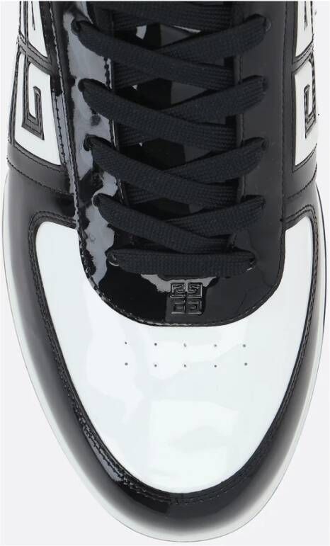 Givenchy Zwarte 4G Geëmbosseerde Leren Sneakers Zwart Heren