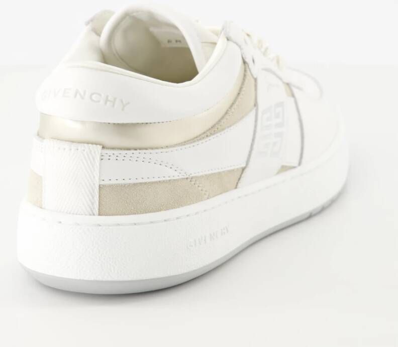 Givenchy Witte Beige Leren Suède Sneakers White Dames