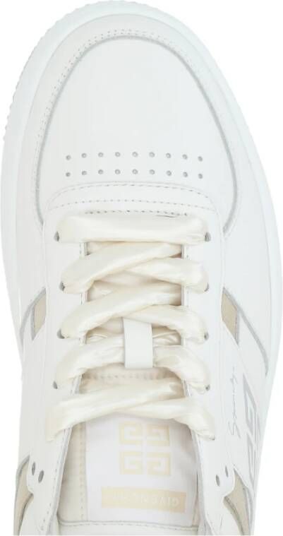 Givenchy Witte en beige lage sneakers White Dames