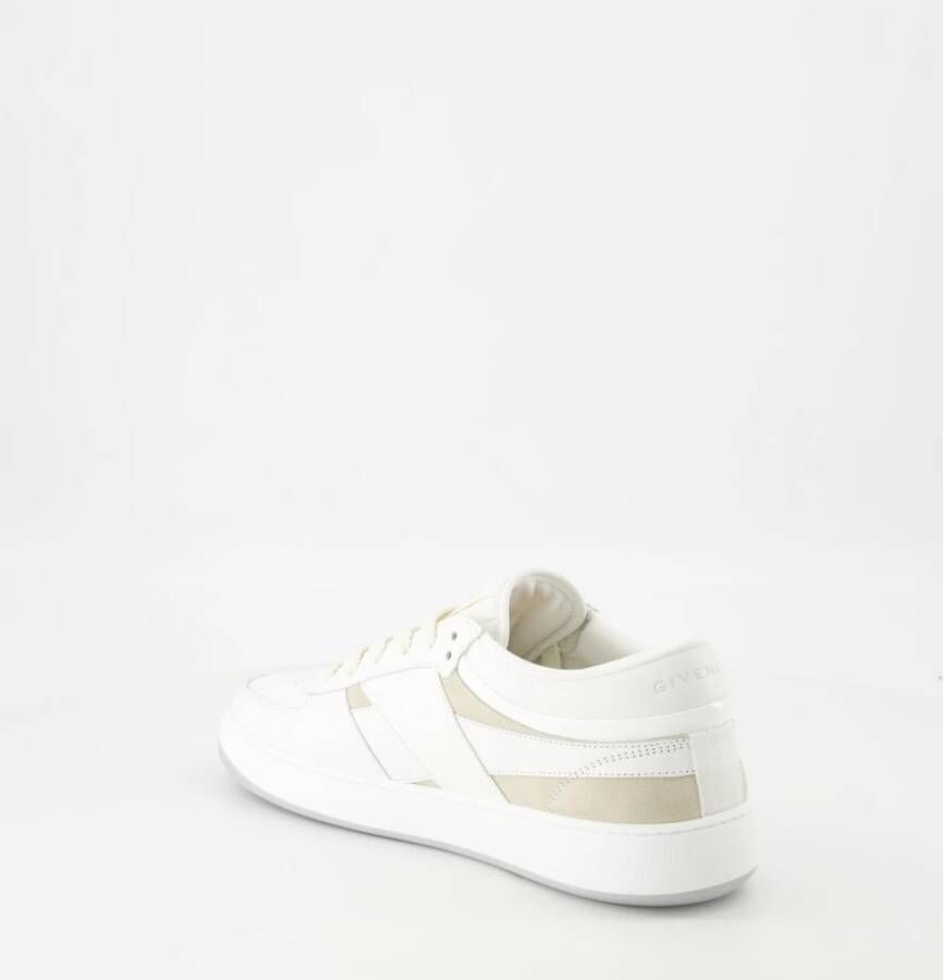 Givenchy Witte en Beige Leren Sneakers White Heren