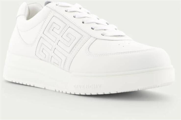 Givenchy Witte Leren Lage Sneakers White Dames