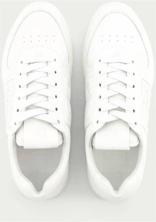 Givenchy Witte Leren Lage Sneakers White Dames