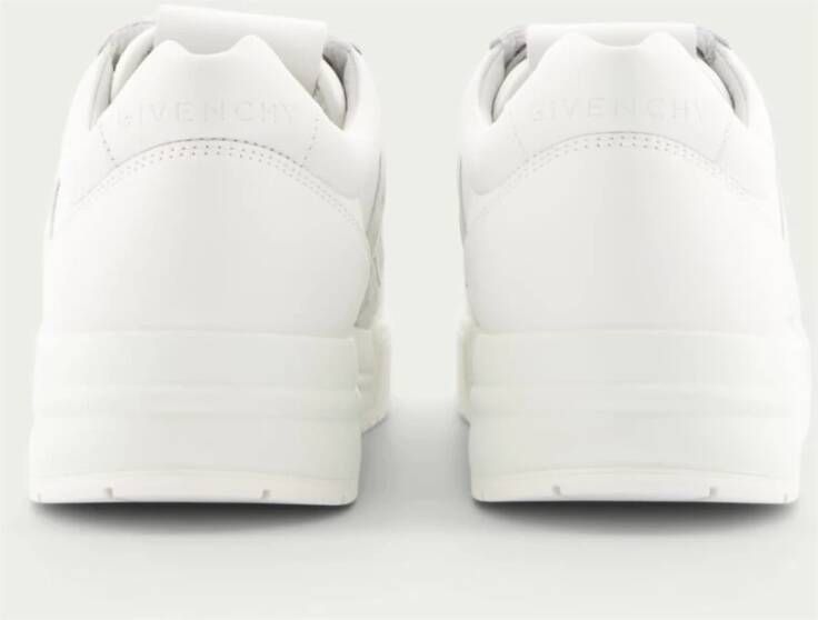 Givenchy Witte Leren Lage Sneakers White Dames