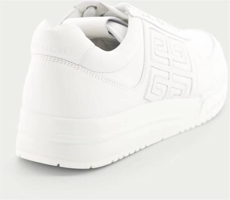 Givenchy Witte Leren Lage Sneakers White Dames