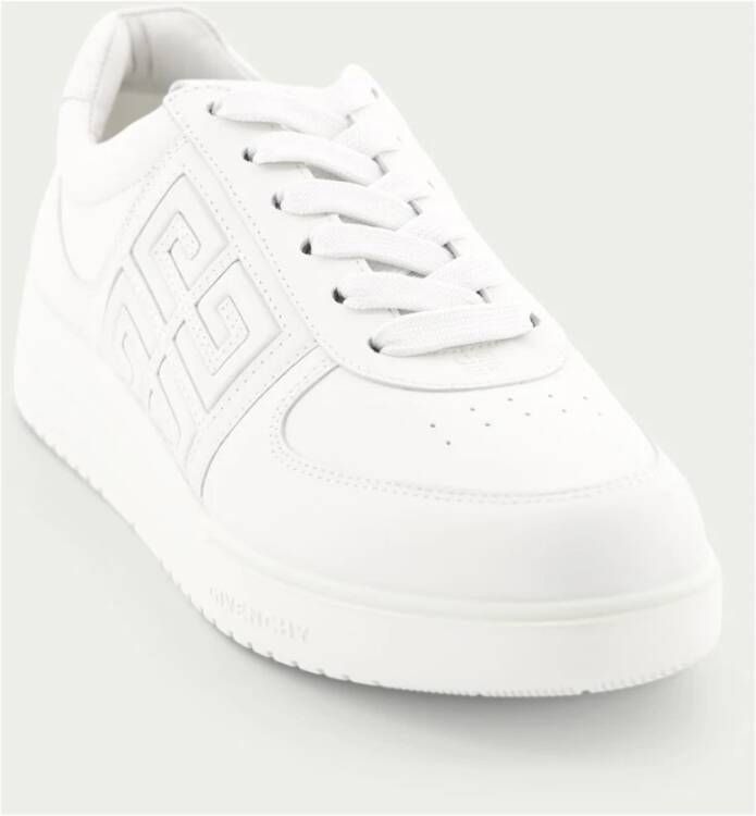 Givenchy Witte Leren Lage Sneakers White Dames