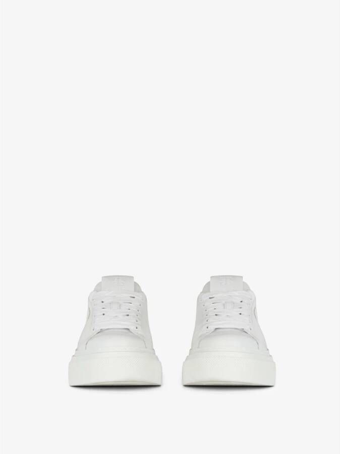 Givenchy Witte Leren Sneakers met 4G Patch White Dames