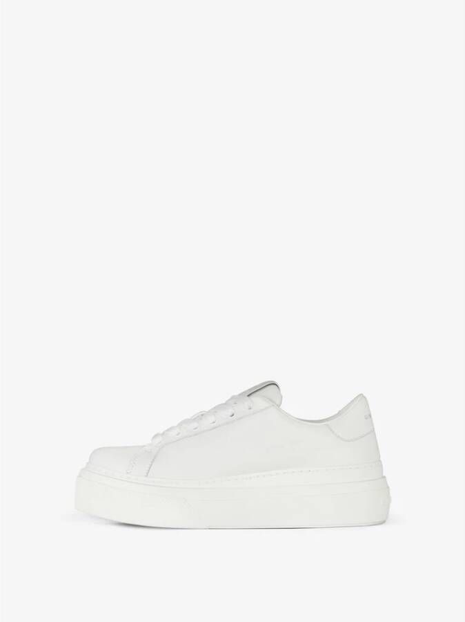 Givenchy Witte Leren Sneakers met 4G Patch White Dames