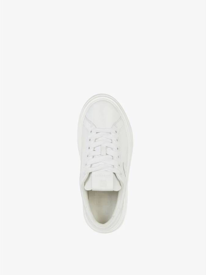 Givenchy Witte Leren Sneakers met 4G Patch White Dames