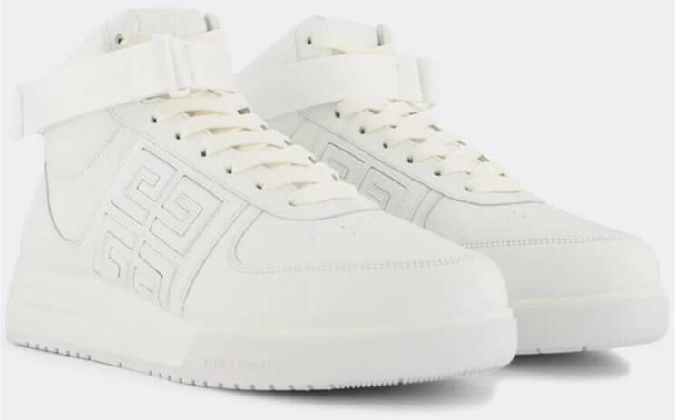 Givenchy Witte Leren Sneakers White Heren