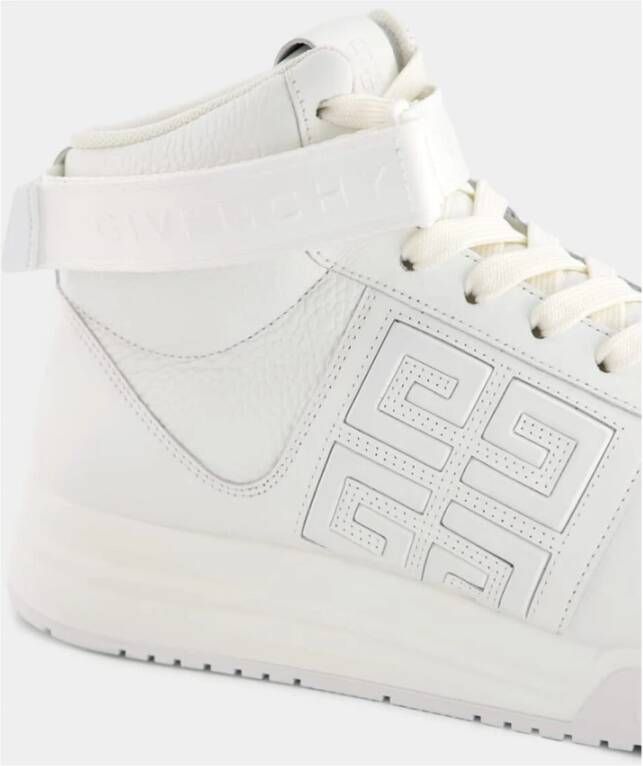 Givenchy Witte Leren Sneakers White Heren