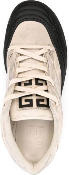 Givenchy Witte Sneakers Distressed 4G Logo White Heren