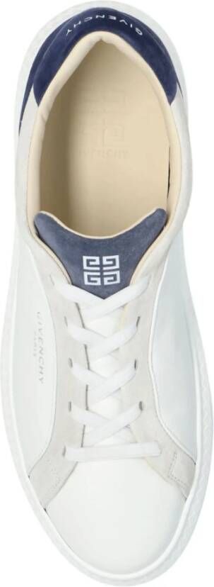 Givenchy Witte Sneakers met Blauwe Accenten White Heren