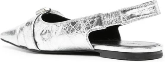 Givenchy Zilveren Platte Slingback Schoenen Gray Dames