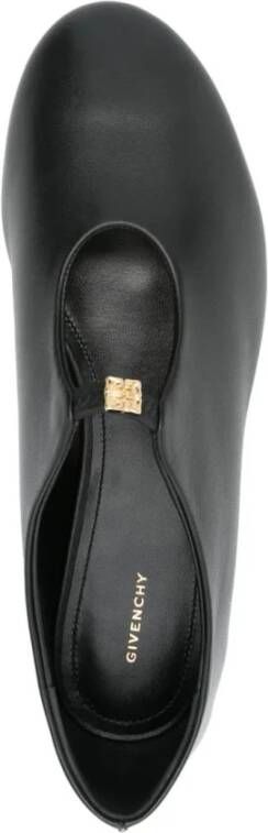 Givenchy Zwarte ballerina's met gouden logodetail Black Dames