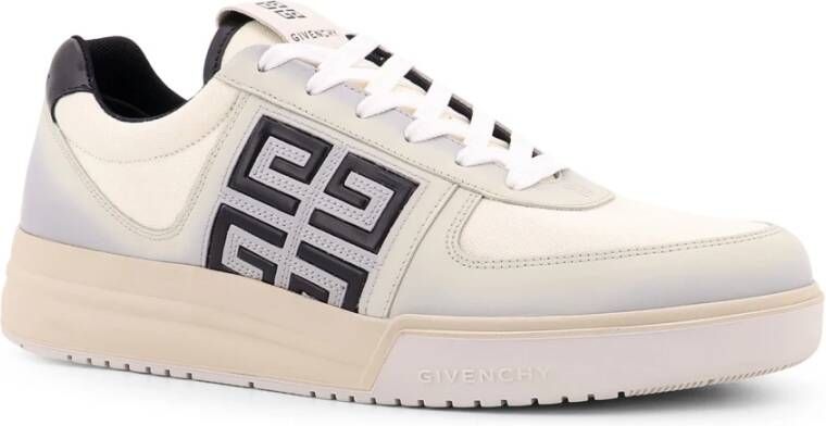 Givenchy Zwarte Canvas Leren Lage Sneakers Multicolor Heren