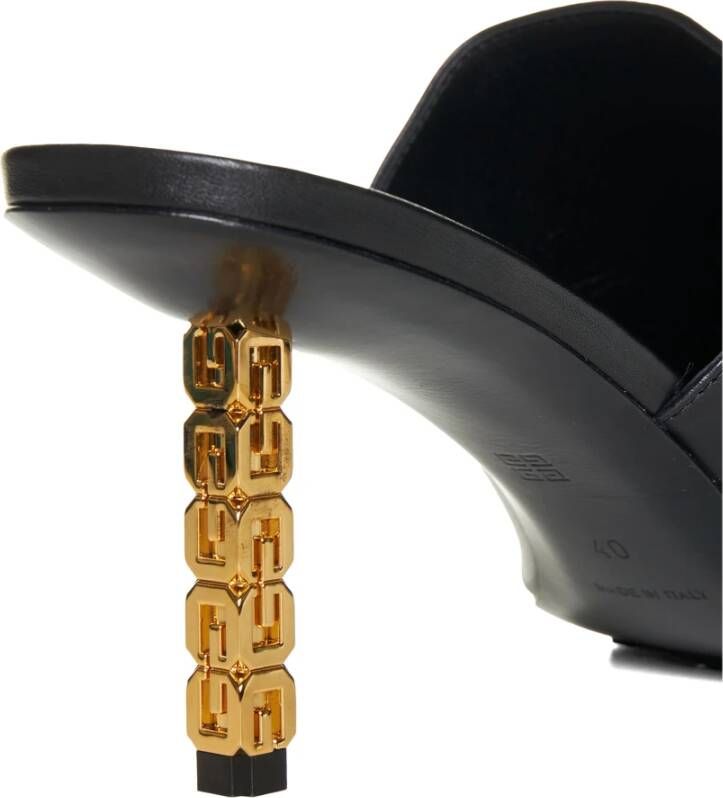 Givenchy Zwarte Cube Mules Smalle Hak Black Dames