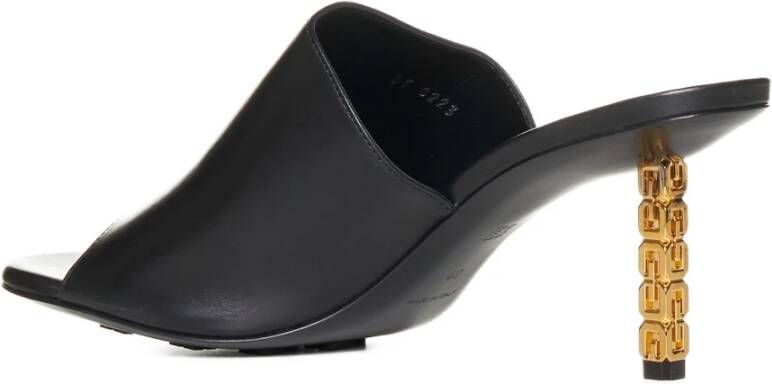 Givenchy Zwarte Cube Mules Smalle Hak Black Dames