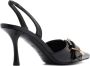 Givenchy Zwarte Leren Slingback Sandalen Black Dames - Thumbnail 6