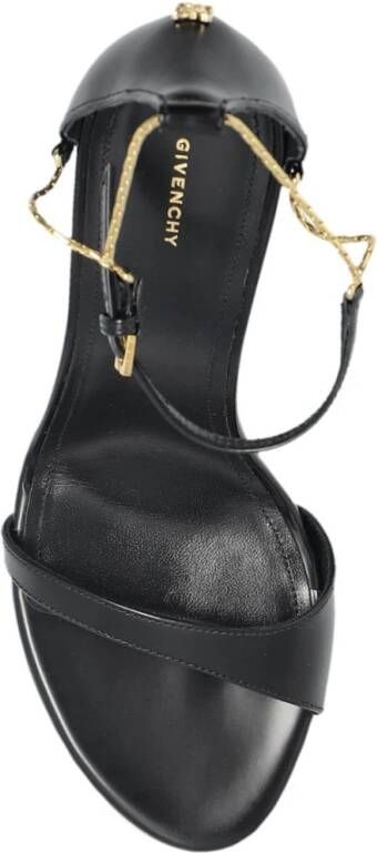 Givenchy Zwarte Enkelband Hoge Hak Sandalen Black Dames