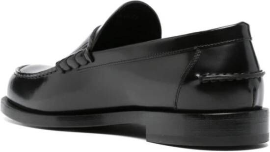 Givenchy Zwarte Leren Loafer met 4G Plaque Black Heren