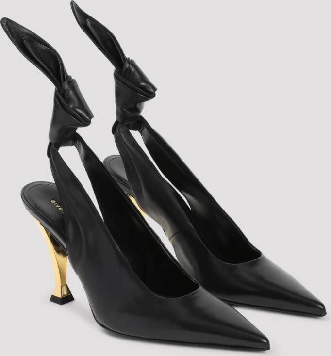 Givenchy Zwarte Leren Pumps Elegante Hakken Black Dames