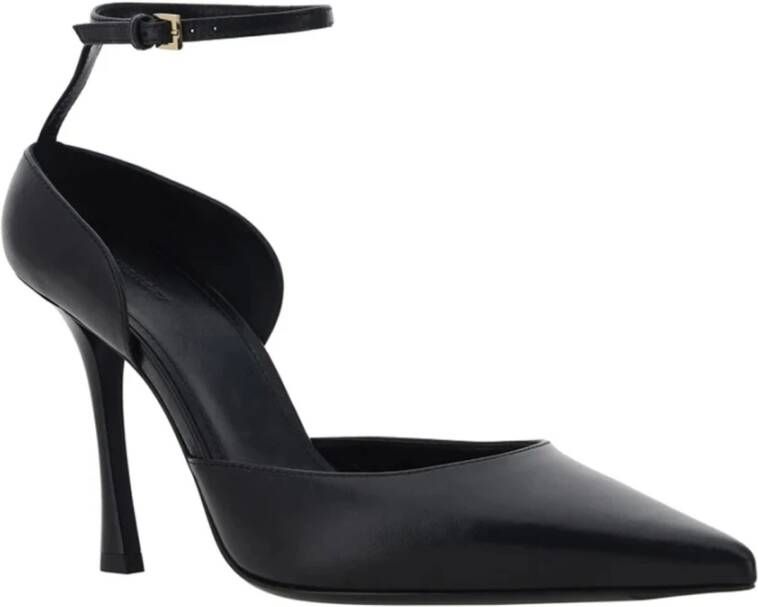 Givenchy Zwarte Leren Pumps met Puntige Neus Black Dames