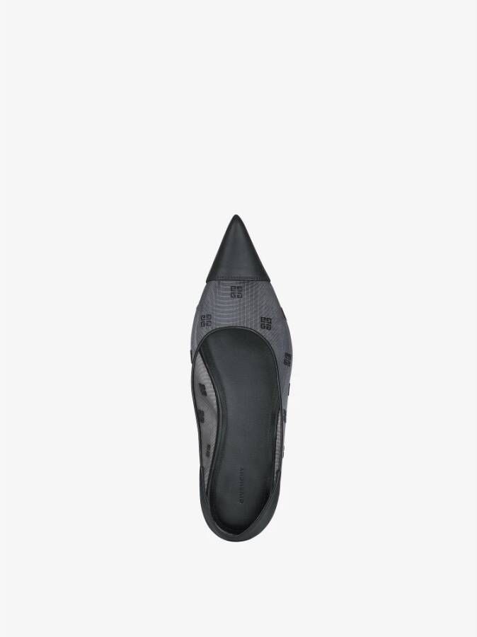 Givenchy Zwarte Leren Puntige Ballerina Schoenen Black Dames