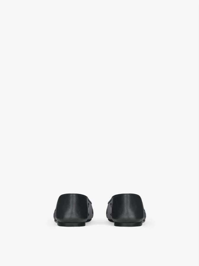 Givenchy Zwarte Leren Puntige Ballerina Schoenen Black Dames