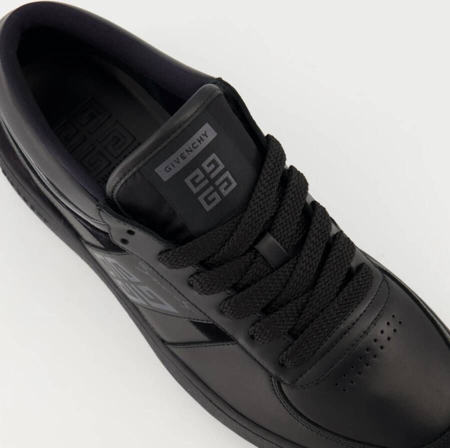 Givenchy Zwarte Leren Sneakers Lente-Zomer 2025 Black Heren