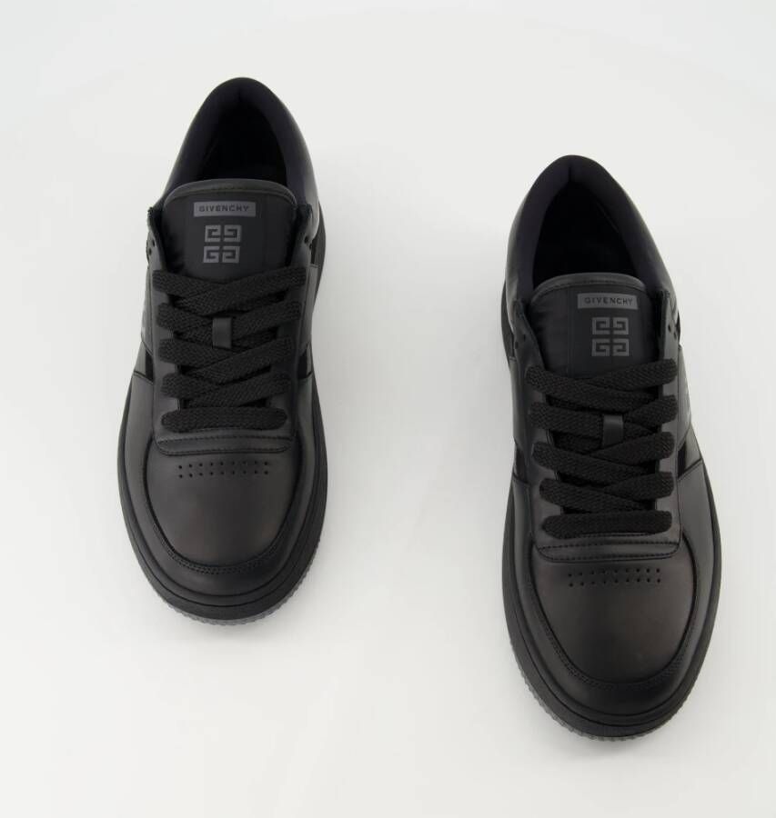 Givenchy Zwarte Leren Sneakers Lente-Zomer 2025 Black Heren